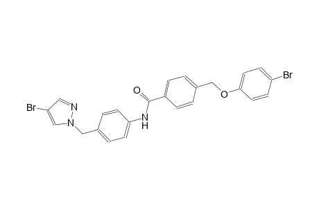 4-[(4-bromophenoxy)methyl]-N-{4-[(4-bromo-1H-pyrazol-1-yl)methyl]phenyl}benzamide