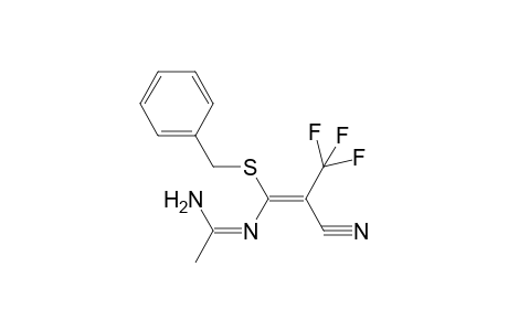 (1E)-N'-[(E,1Z)-1-(benzylsulfanyl)-2-cyano-3,3,3-trifluoro-1-propenyl]ethanimidamide