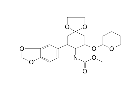 1,4-Dioxaspiro[4.5]decane, 7-(1,3-benzodioxol-5-yl)-8-(methoxycarbonylamino)-9-(tetrahydropyran-2-yloxy)-