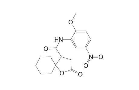 1-oxaspiro[4.5]decane-4-carboxamide, N-(2-methoxy-5-nitrophenyl)-2-oxo-