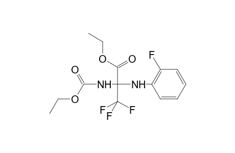 Propanoic acid, 2-[(ethoxycarbonyl)amino]-3,3,3-trifluoro-2-[(2-fluorophenyl)amino]-, ethyl ester