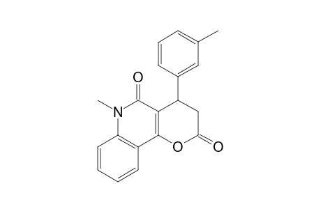2H-Pyrano[3,2-c]quinoline-2,5(3H)-dione, 4,6-dihydro-6-methyl-4-(3-methylphenyl)-
