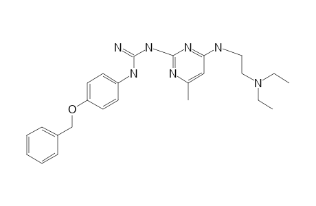 1-[p-[Benzyloxy]phenyl]-3-[4-[[2-[diethylamino]ethyl]amino]-6-methyl-2-pyrimidinyl]guanidine