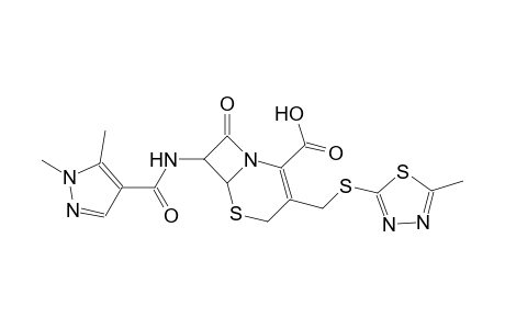 7-{[(1,5-dimethyl-1H-pyrazol-4-yl)carbonyl]amino}-3-{[(5-methyl-1,3,4-thiadiazol-2-yl)sulfanyl]methyl}-8-oxo-5-thia-1-azabicyclo[4.2.0]oct-2-ene-2-carboxylic acid