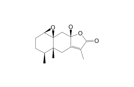 TSOONGIANOLIDE-F;#6;(1A-R,4S,4A-R,8A-S,9A-S)-1A,2,4,4A,5,8A,9-OCTAHYDRO-8A-HYDROXY-4,4A,6-TRIMETHYL-7H-OXIRENO-[8,8A]-NAPHTHO-[2,3-B]-FURAN-7-ONE