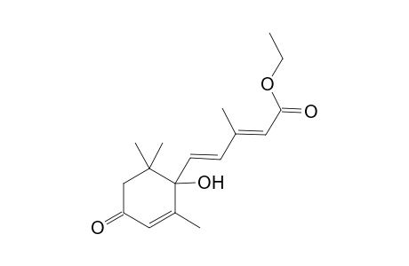 2,4-Pentadienoic acid, 5-(1-hydroxy-2,6,6-trimethyl-4-oxo-2-cyclohexen-1-yl)-3-methyl-, ethyl ester, (Z,E)-(+/-)-