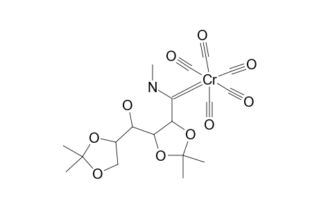 PENTACARBONYL-(1-N-METHYLAMINO-1-DEOXY-2,3:5,6-DI-O-ISOPROPYLIDENE-D-MANNITOL-1-YLIDENE)-CHROMIUM-(0)