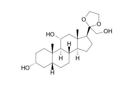 3α,11α,21-trihydroxy-5β-pregnan-20-one, cyclic ethylene acetal