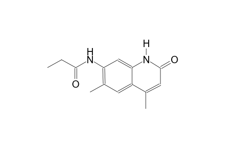 N-(4,6-dimethyl-2-oxo-1,2-dihydro-7-quinolinyl)propanamide