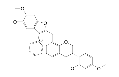 (3S)-3-(2-hydroxy-4-methoxy-phenyl)-8-[(5-hydroxy-6-methoxy-3-phenyl-benzofuran-2-yl)methyl]chroman-7-ol