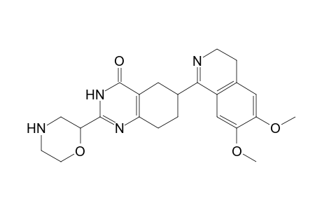 2-Morpholinyl-6-(6', 7'-dimethoxy-3',4'-dihydro-1'-isoquinolyl)-5,6,7,8-tetrahydroquinazolin-4(3H)-one