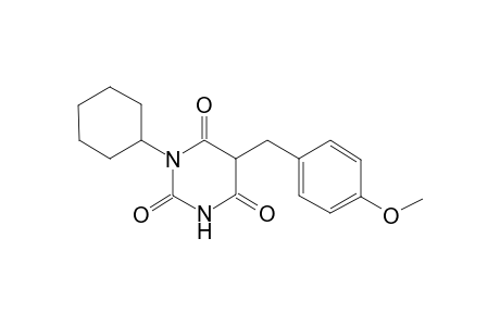 1-Cyclohexyl-5-(4-methoxy-benzyl)-pyrimidine-2,4,6(1H,3H,5H)-trione