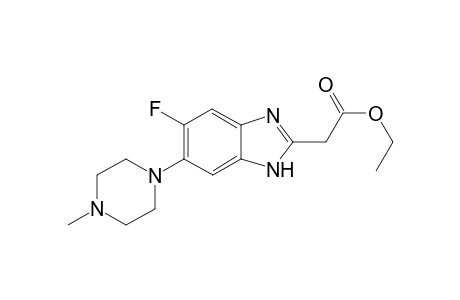 2-[6-fluoro-5-(4-methyl-1-piperazinyl)-1H-benzimidazol-2-yl]acetic acid ethyl ester