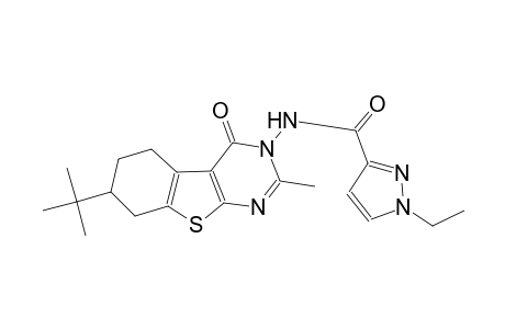 N-(7-tert-butyl-2-methyl-4-oxo-5,6,7,8-tetrahydro[1]benzothieno[2,3-d]pyrimidin-3(4H)-yl)-1-ethyl-1H-pyrazole-3-carboxamide