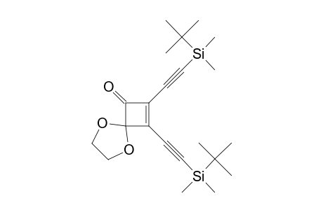 3,4-BIS-[(TERT.-BUTYLDIMETHYLSILYL)-ETHYNYL]-3-CYCLOBUTENE-1,2-DIONE-MONO-(ETHYLENE-KETAL)