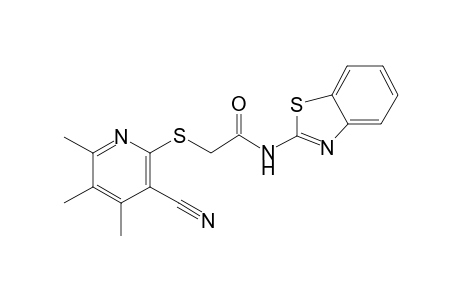 acetamide, N-(2-benzothiazolyl)-2-[(3-cyano-4,5,6-trimethyl-2-pyridinyl)thio]-