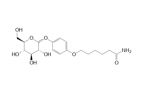 6-[p-(glucopyranosyloxy)phenoxy]hexanamide