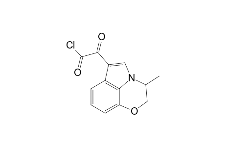 Pyrrolo[1,2,3-de]-1,4-benzoxazine-6-acetyl chloride, 2,3-dihydro-3-methyl-.alpha.-oxo-, (.+-.)-