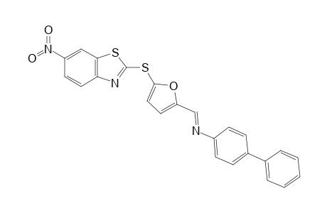 2-(4-Biphenylyliminomethyl)-5-(6-nitro-2-benzothiazolyl)furan