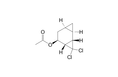 Tricyclo[5.1.0.02,4]octan-5-ol, 3,3-dichloro-, acetate, (1.alpha.,2.beta.,4.beta.,5.beta.,7.alpha.)-