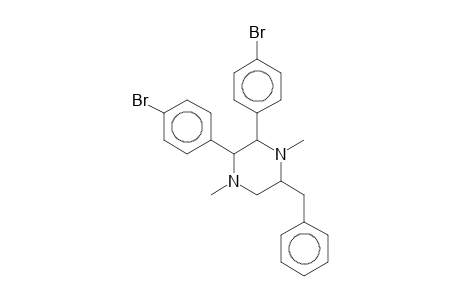 PIPERAZINE, 2,3-BIS(4-BROMOPHENYL)-1,4-DIMETHYL-5-(PHENYLMETHYL)-, [2R-(2alpha,3beta,5beta)]-