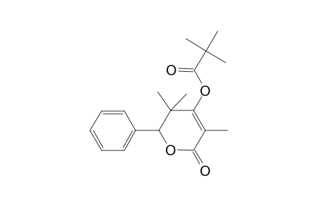 Propanoic acid, 2,2-dimethyl-, (5,6-dihydro-3,5,5-trimethyl-2-oxo-6-phenyl-2H-pyran-4-yl) ester