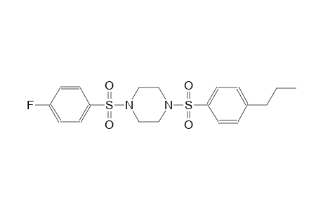 1-[(4-Fluorophenyl)sulfonyl]-4-[(4-propylphenyl)sulfonyl]piperazine