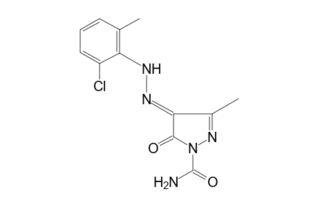 4-[(6-CHLORO-o-TOLYL)HYDRAZONO]-3-METHYL-5-OXO-2-PYRAZOLINE-1-CARBOXAMIDE