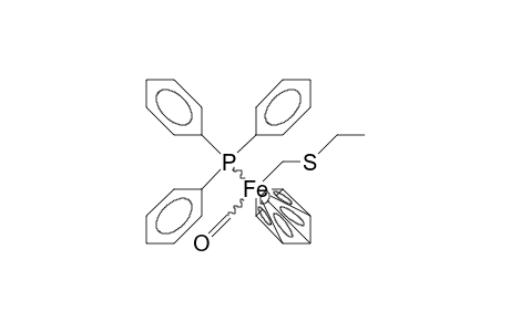 Carbonyl-(cyclopentadienyl)-ethylthiomethyl-(triphenyl-phosphine)-iron