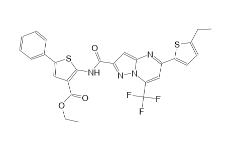 ethyl 2-({[5-(5-ethyl-2-thienyl)-7-(trifluoromethyl)pyrazolo[1,5-a]pyrimidin-2-yl]carbonyl}amino)-5-phenyl-3-thiophenecarboxylate