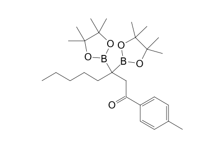 3,3-bis(4,4,5,5-tetramethyl-1,3,2-dioxaborolan-2-yl)-1-(p-tolyl)octan-1-one