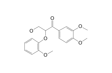 1-Propanone, 1-(3,4-dimethoxyphenyl)-3-hydroxy-2-(2-methoxyphenoxy)-