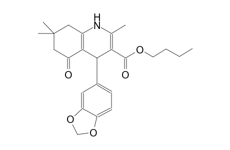 butyl 4-(1,3-benzodioxol-5-yl)-2,7,7-trimethyl-5-oxo-1,4,5,6,7,8-hexahydro-3-quinolinecarboxylate