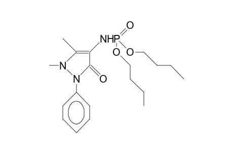 N-(2,3-Dimethyl-5(1H)-oxo-1-phenyl-4-pyrazolyl)-amidophosphoric acid, dibutyl ester