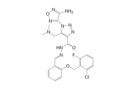 1-(4-amino-1,2,5-oxadiazol-3-yl)-N'-((E)-{2-[(2-chloro-6-fluorobenzyl)oxy]phenyl}methylidene)-5-[(dimethylamino)methyl]-1H-1,2,3-triazole-4-carbohydrazide