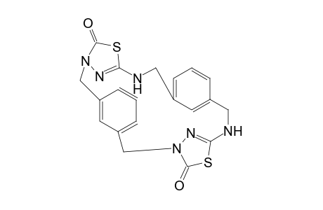 N,N'-{Bis[.alpha.,.alpha.'-bis(5-amino-2-oxo-1,3,4-thiadiazolin-3-yl)-m-xylene]}