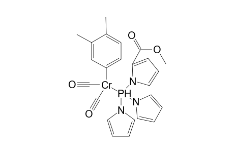 .eta(6).-(1',2'-Xylene)-{[2-(methoxycarbonyl)pyrrolyl]dipyrrolylphosphine}-Dicarbonyl Chromium (0)