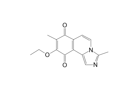 CRIBROSTATIN-6;3,8-DIMETHYL-9-ETHOXYIMIDAZO-[5,1-ALPHA]-ISOQUINOLINE-7,10-DIONE