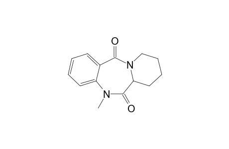 5-Methyl-7,8,9,10-tetrahydrobenzo[e]pyrido[1,2-a]-(1,4)-diazepine-6,12-(5H,6aH)-dione