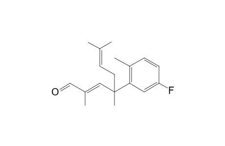 (E)-4-(5-Fluoro-2-methylphenyl)-2,4,7-trimethyloct-2,6-dienal