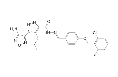 1-(4-amino-1,2,5-oxadiazol-3-yl)-N'-((E)-{4-[(2-chloro-6-fluorobenzyl)oxy]phenyl}methylidene)-5-propyl-1H-1,2,3-triazole-4-carbohydrazide