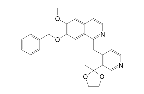 7-BENZYLOXY-1-{4-[3-(2-METHYL-1,3-DIOXALAN-2-YL)]-PYRIDYLMETHYL}-6-METHOXYISOCHINOLINE