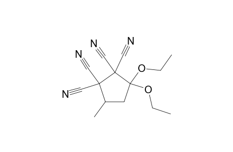 2,2,3,3-Tetracyano-1,1-diethoxy-4-methyl-cyclopentane