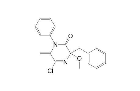 3-BENZYL-5-CHLORO-3-METHOXY-6-METHYLIDENE-1-PHENYL-3,6-DIHYDROPYRAZIN-2(1H)-ONE