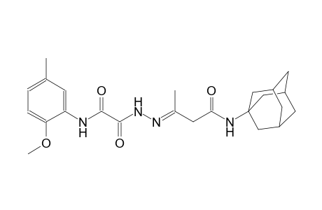 acetic acid, [(2-methoxy-5-methylphenyl)amino]oxo-, 2-[(E)-1-methyl-3-oxo-3-(tricyclo[3.3.1.1~3,7~]dec-1-ylamino)propylidene]hydrazide