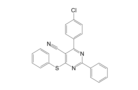 4-(p-CHLOROPHENYL)-2-PHENYL-6-(PHENYLTHIO)-5-PYRIMIDINECARBONITRILE