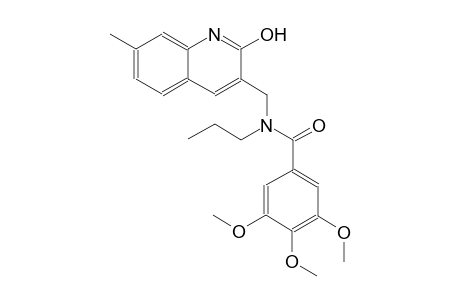 N-[(2-hydroxy-7-methyl-3-quinolinyl)methyl]-3,4,5-trimethoxy-N-propylbenzamide