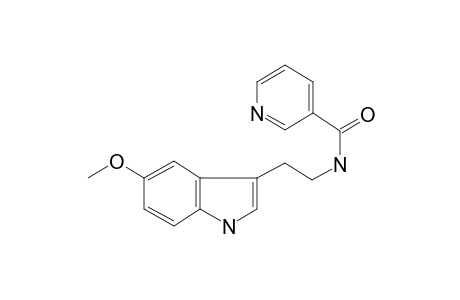 3-pyridinecarboxamide, N-[2-(5-methoxy-1H-indol-3-yl)ethyl]-