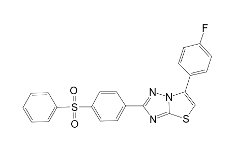 6-(4-FLUOROPHENYL)-2-(4-(PHENYLSULFONYL)-PHENYL)-THIAZOLO-[3,2-B]-[1,2,4]-TRIAZOLE