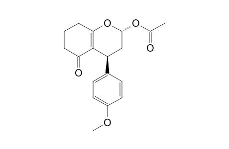 (2R,4S)-4-(4-Methoxyphenyl)-5-oxo-3,4,5,6,7,8-hexahydro-2H-chromen-2-yl acetate